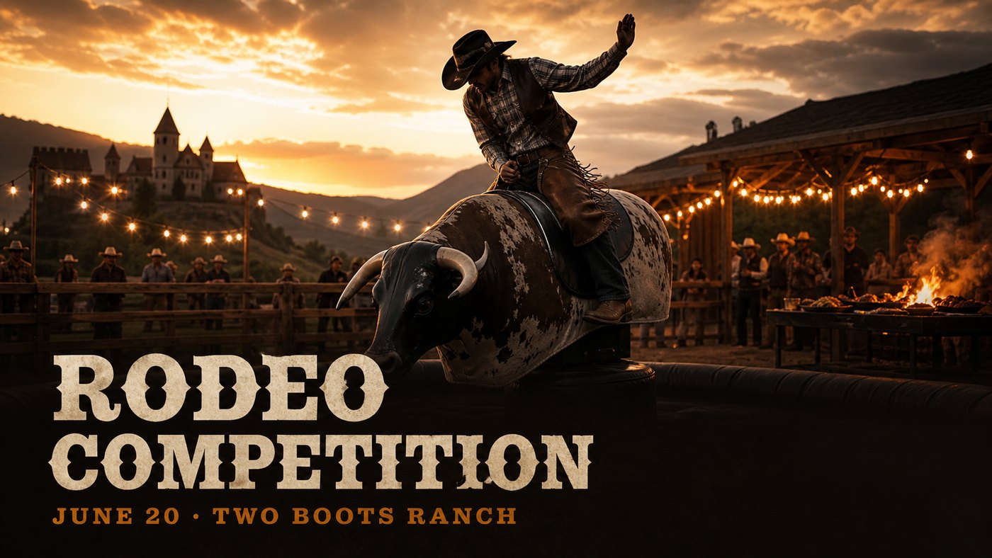 Rodeo Competition at Two Boots Ranch on June 20